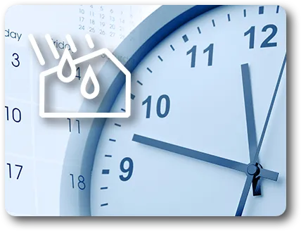 時計とカレンダーで日付・時間をイメージ