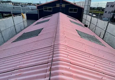 ストレート屋根板金カバールーフ工事前