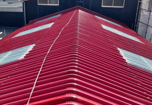 ストレート屋根板金カバールーフ工事後