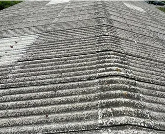 ストレート屋根板金カバールーフ工事前