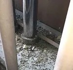 配管が並んでいる、配管防コーティング